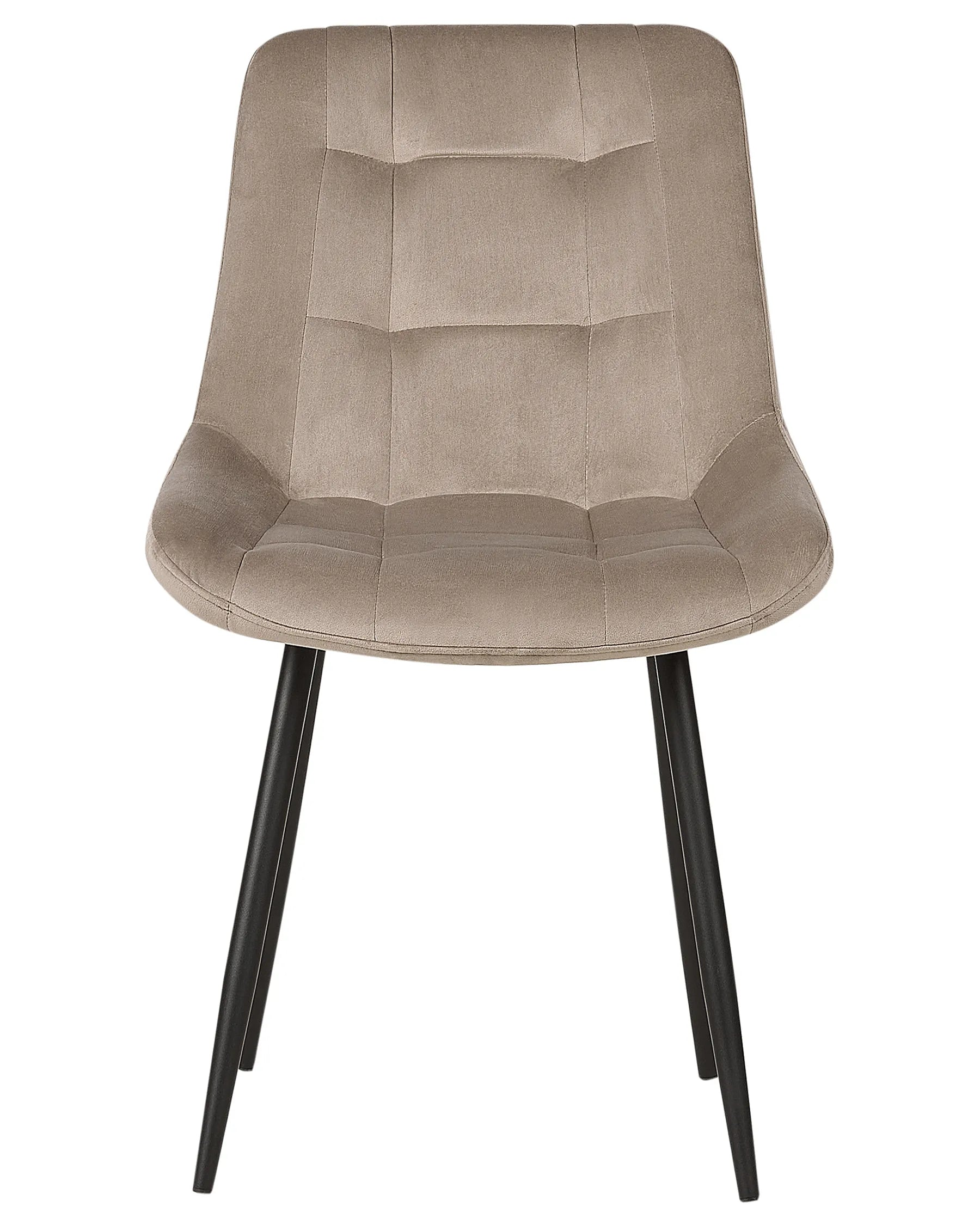 Set of 2 Dining Chairs MELROSE Velvet Taupe