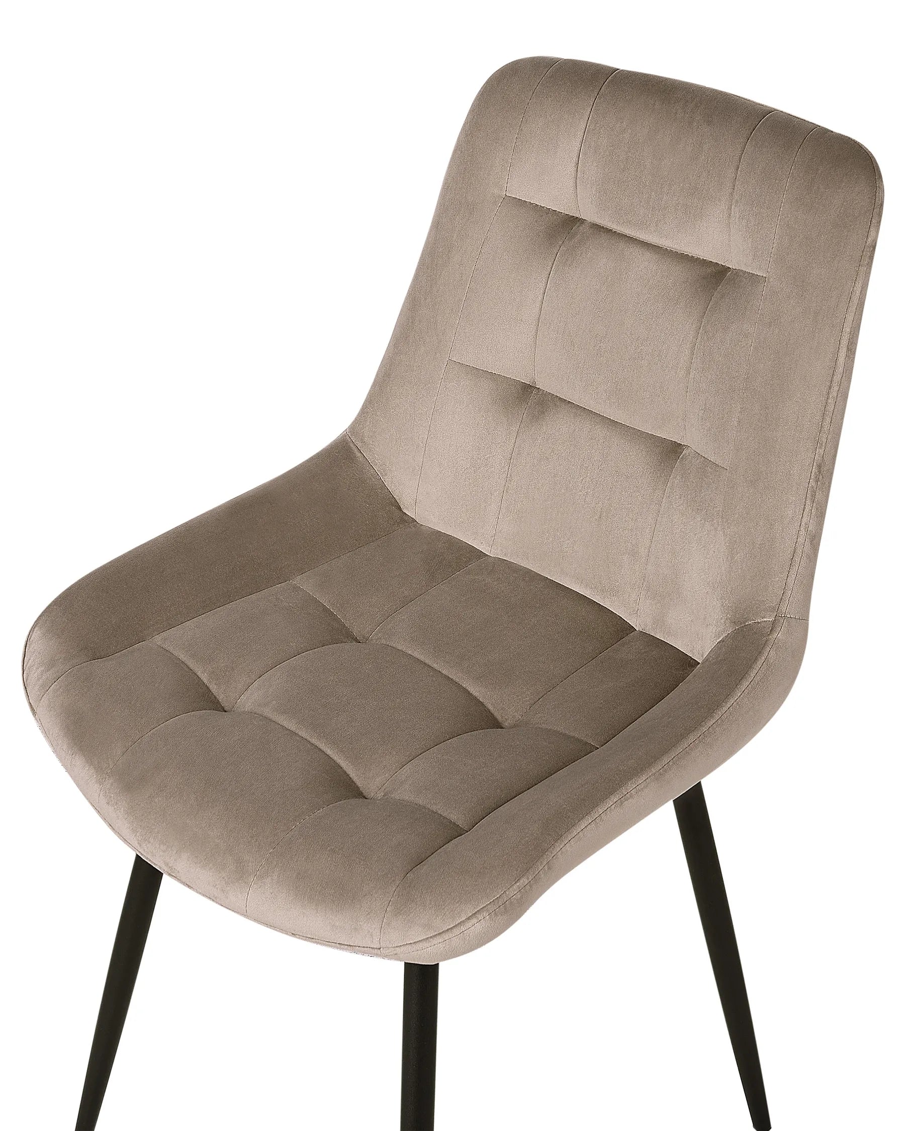 Set of 2 Dining Chairs MELROSE Velvet Taupe