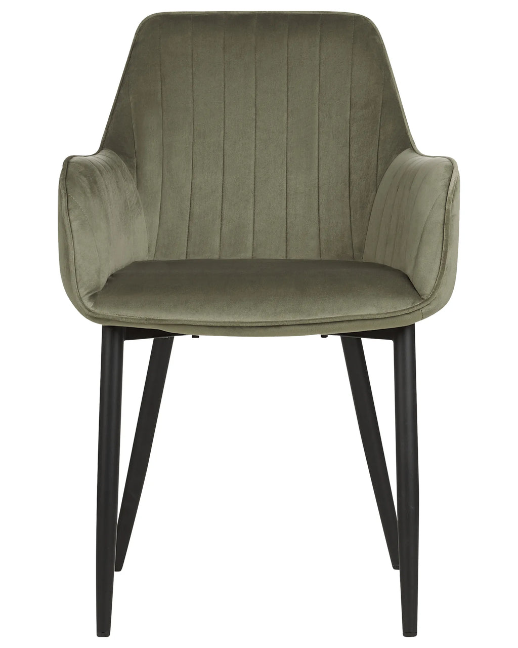 Set of 2 Dining Chairs WELLSTON Velvet Olive Green