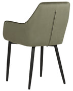 Set of 2 Dining Chairs WELLSTON Velvet Olive Green