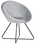 Dining Chair FLOBY II Velvet Light Grey