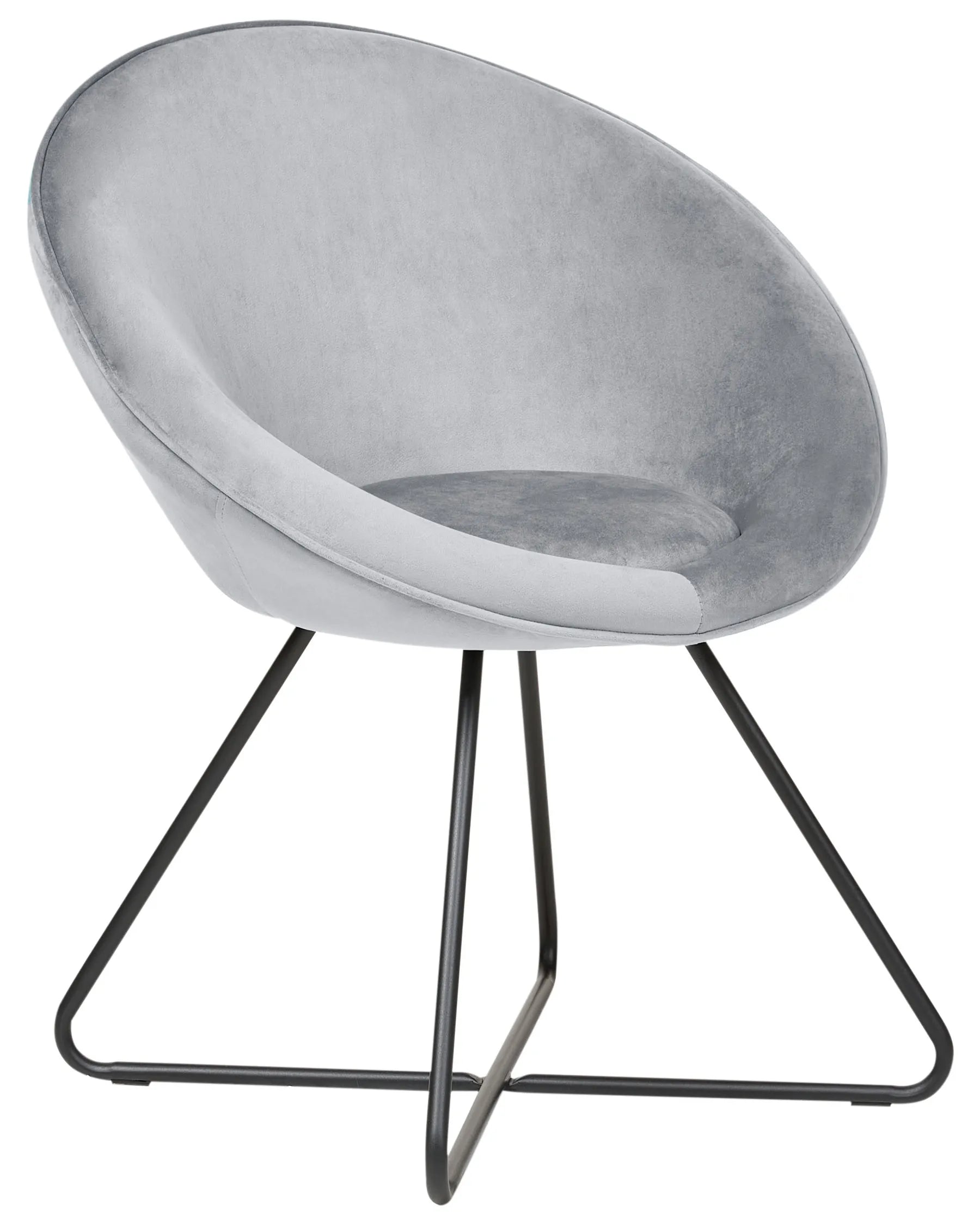 Dining Chair FLOBY II Velvet Light Grey