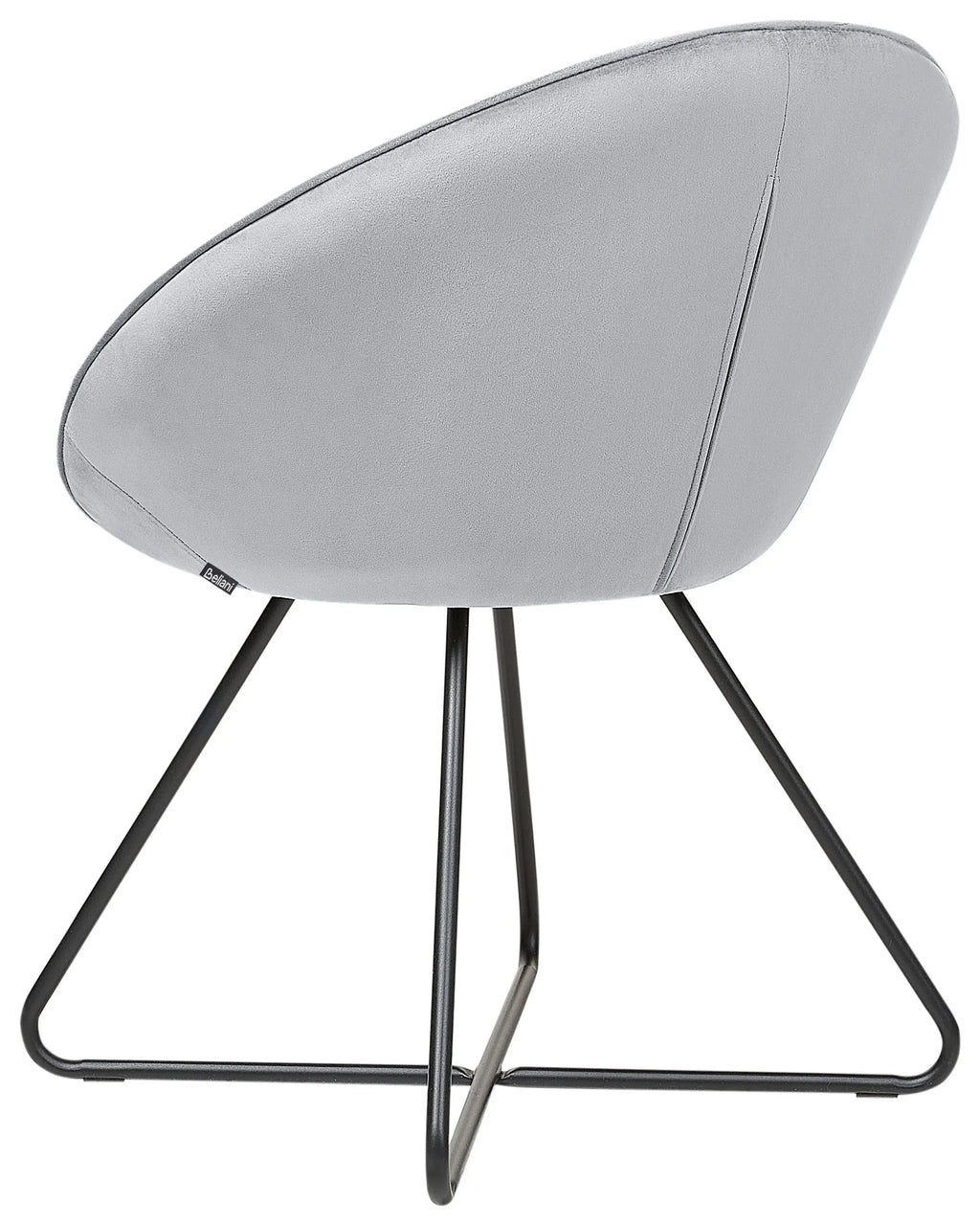 Dining Chair FLOBY II Velvet Light Grey