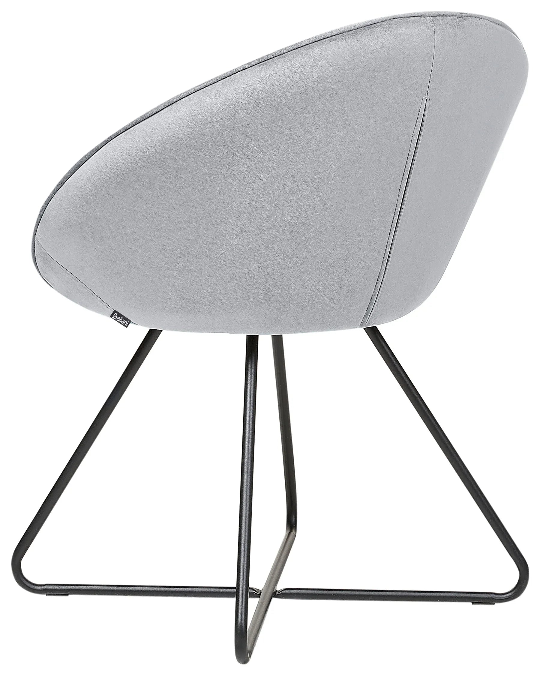 Dining Chair FLOBY II Velvet Light Grey