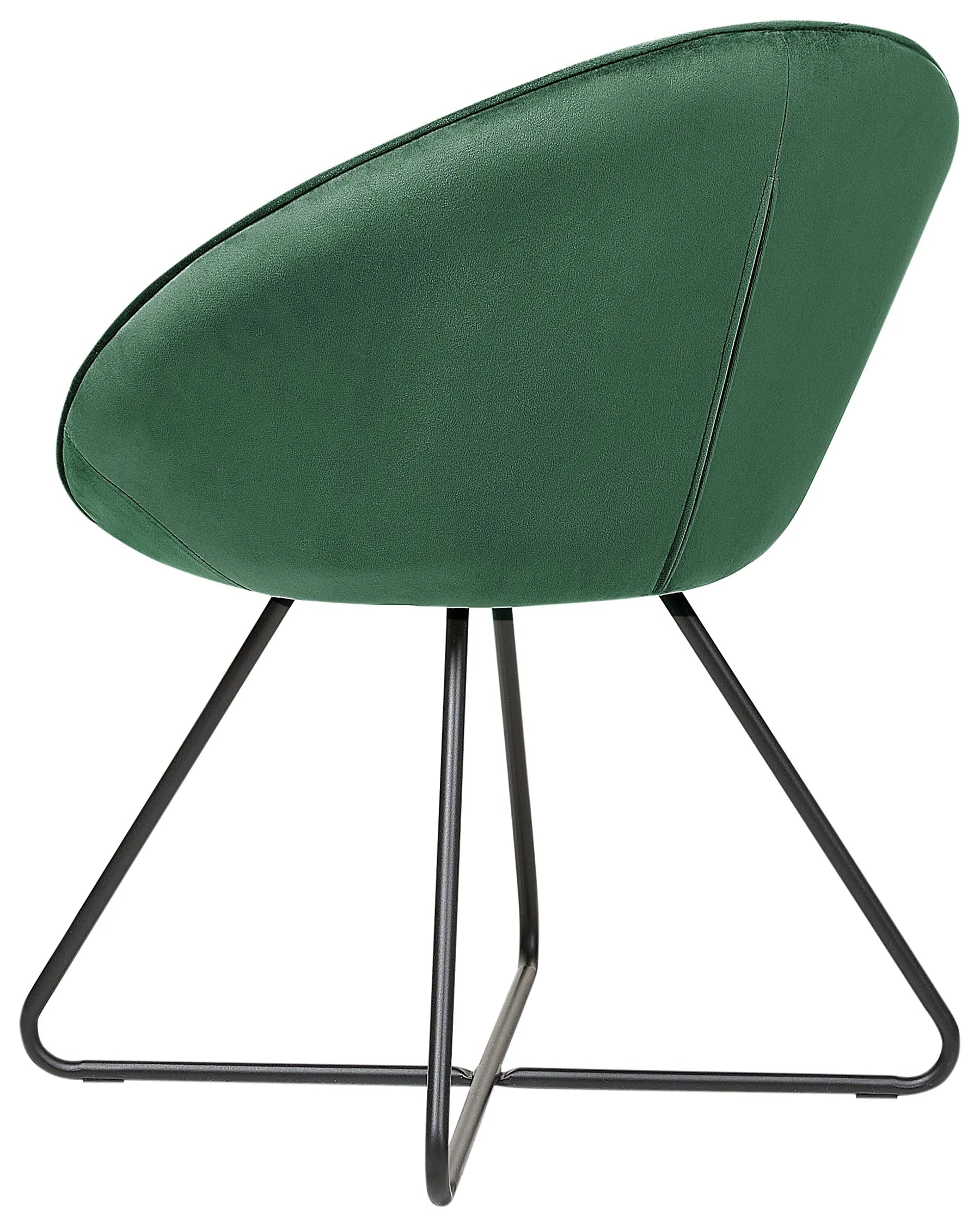 Dining Chair FLOBY II Velvet Emerald Green