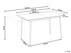 Extending Dining Table TONA Grey 120 160 cm 80 cm — dimensions view