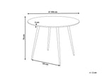 Dining Table SOMA Light Brown 100 cm 100 cm — material and finish detail