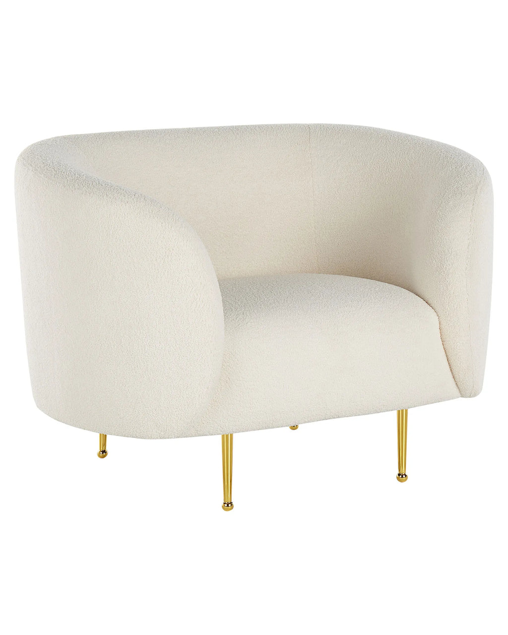 Armchair LOEN Boucle White