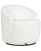 Swivel Armchair DAVIK Boucle Off-White