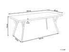 Dining Table ALTON Light Brown 180 cm 90 cm