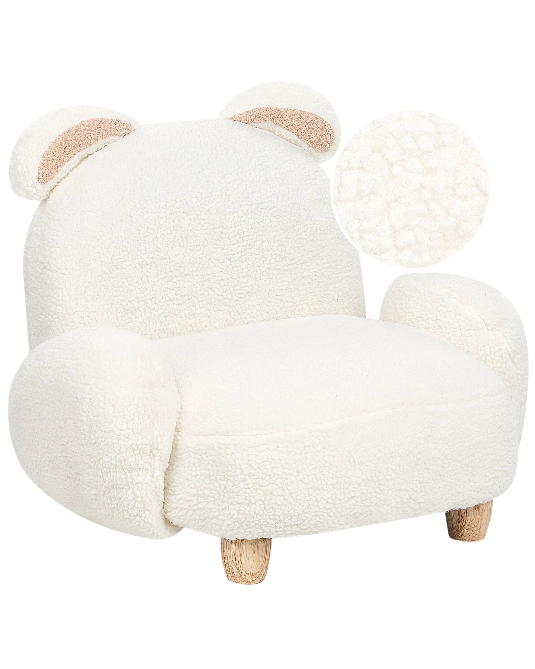 Kids Armchair Rabbit KANNA Boucle Off-White