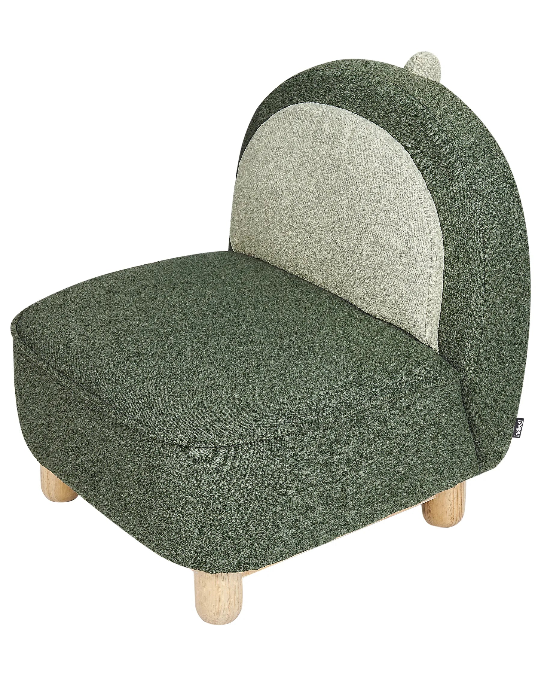 Kids Armchair Dinosaur FABORG Fabric Dark Green