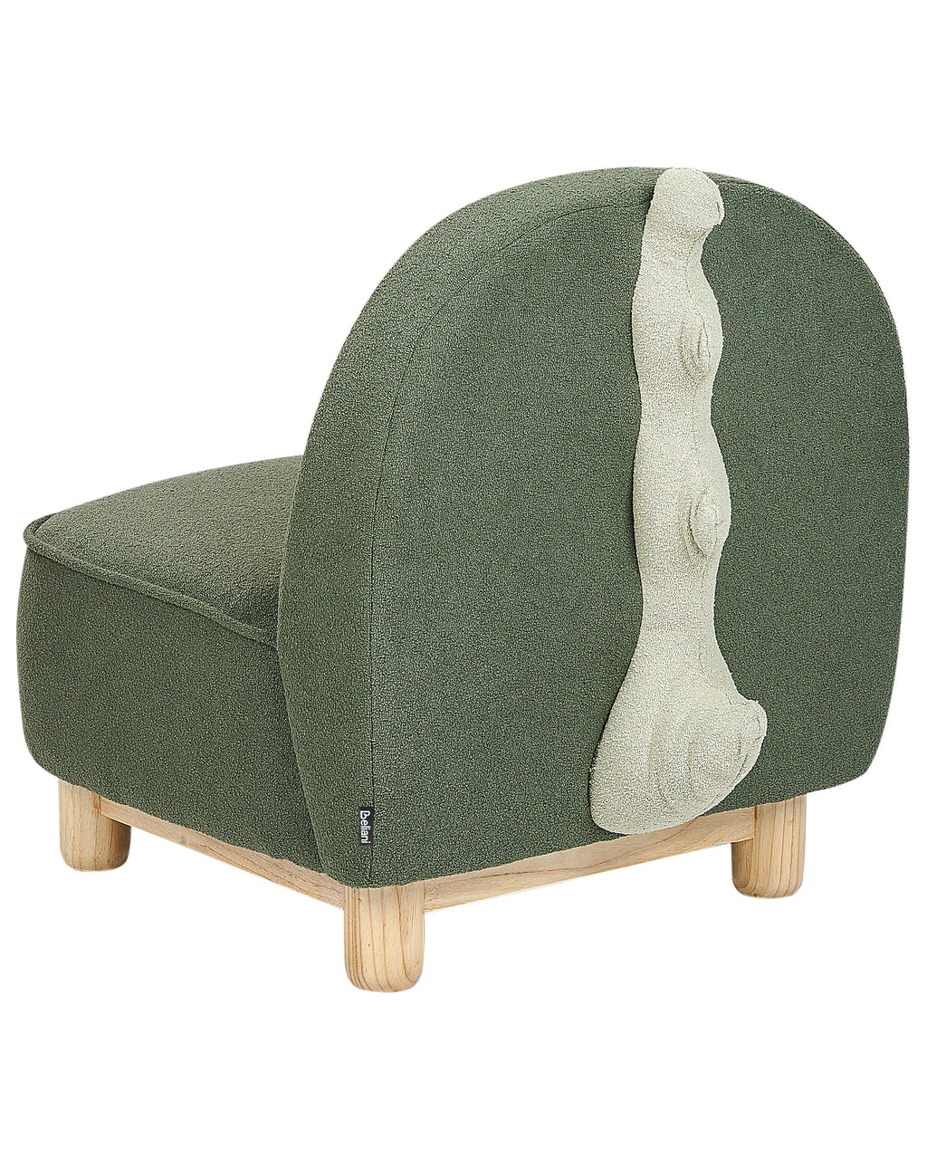 Kids Armchair Dinosaur FABORG Fabric Dark Green