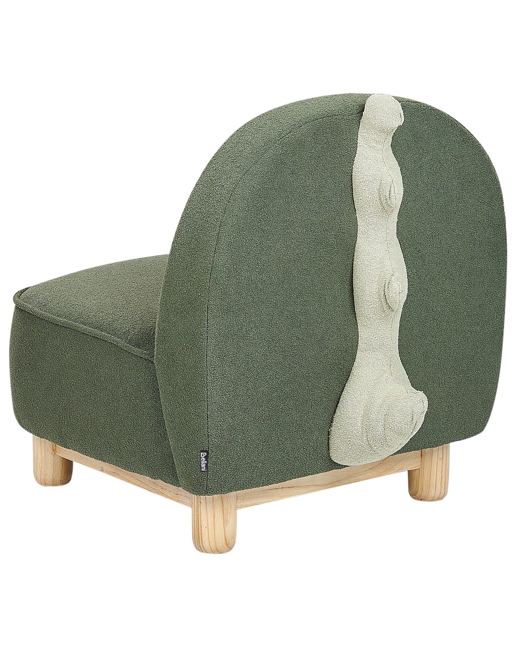 Kids Armchair Dinosaur FABORG Fabric Dark Green