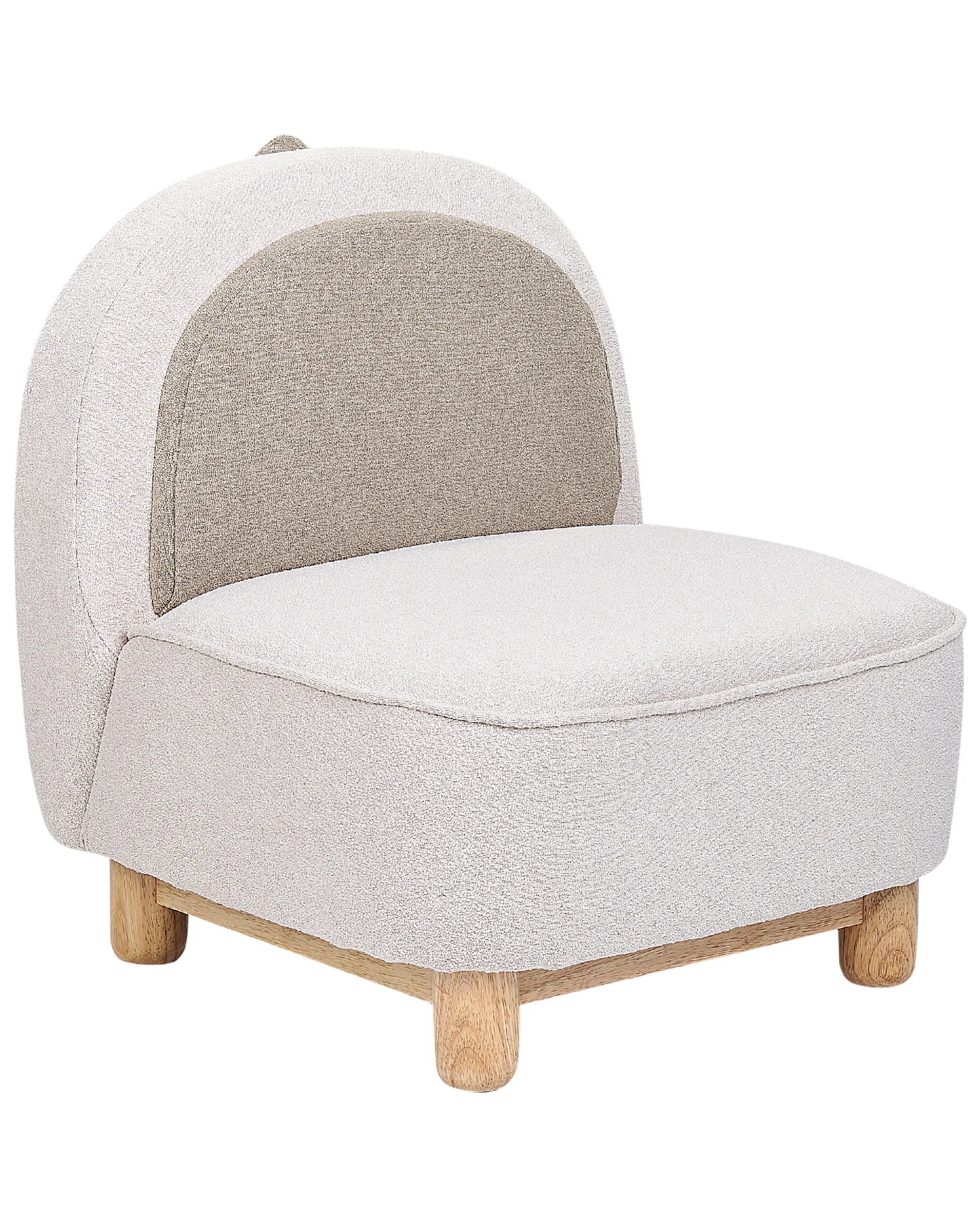 Kids Armchair Dinosaur FABORG Fabric Light Beige