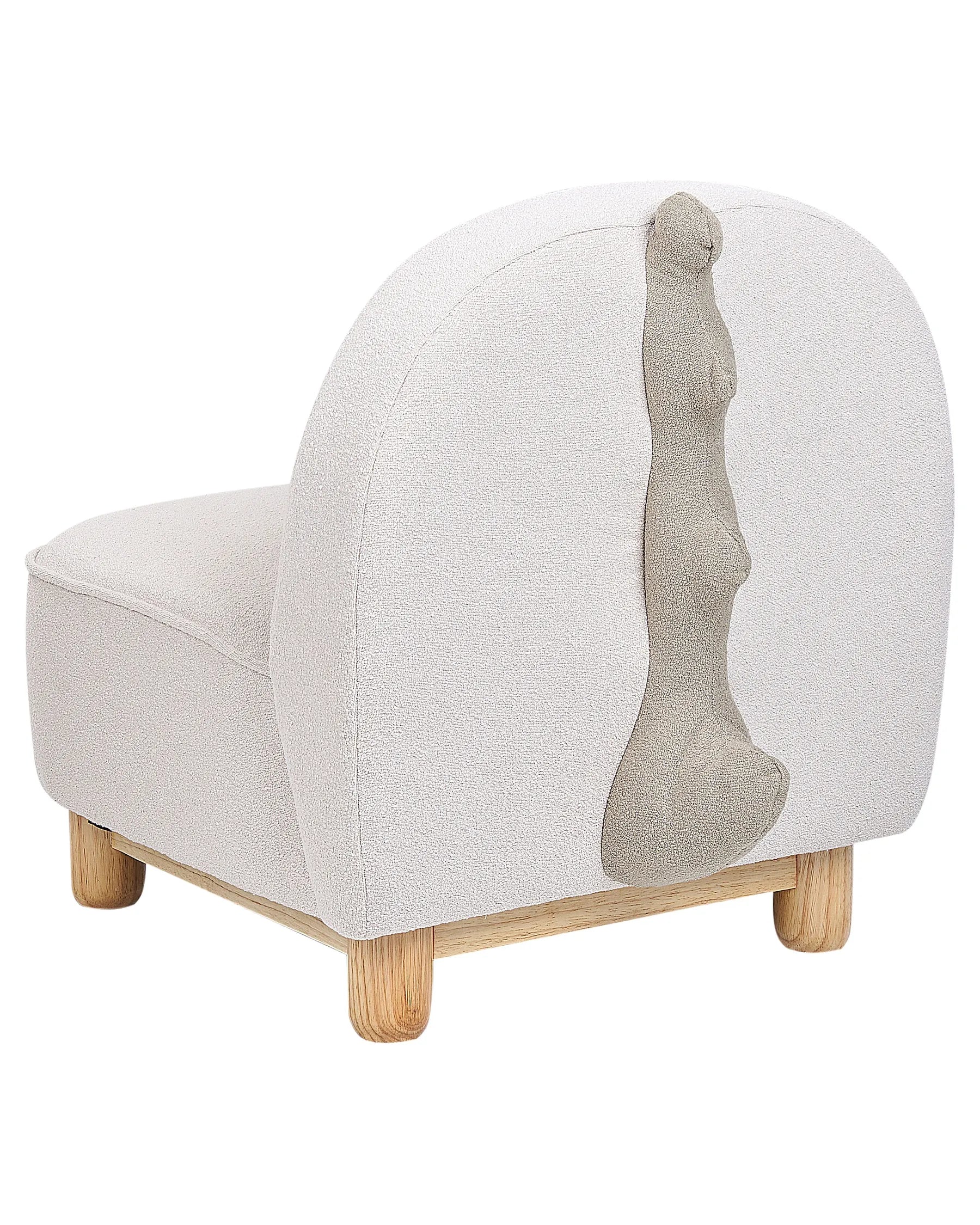Kids Armchair Dinosaur FABORG Fabric Light Beige