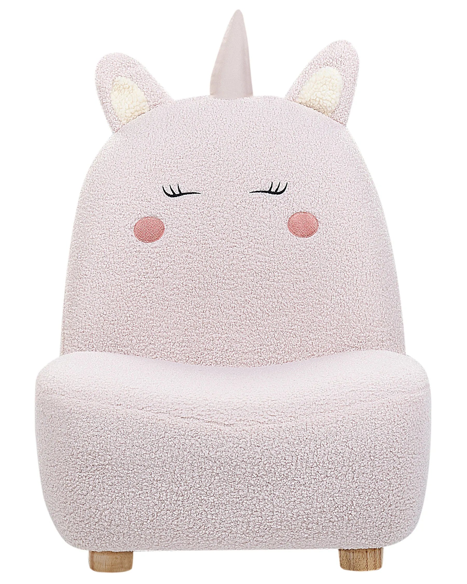 Kids Armchair Unicorn LULEA Boucle Pastel Pink