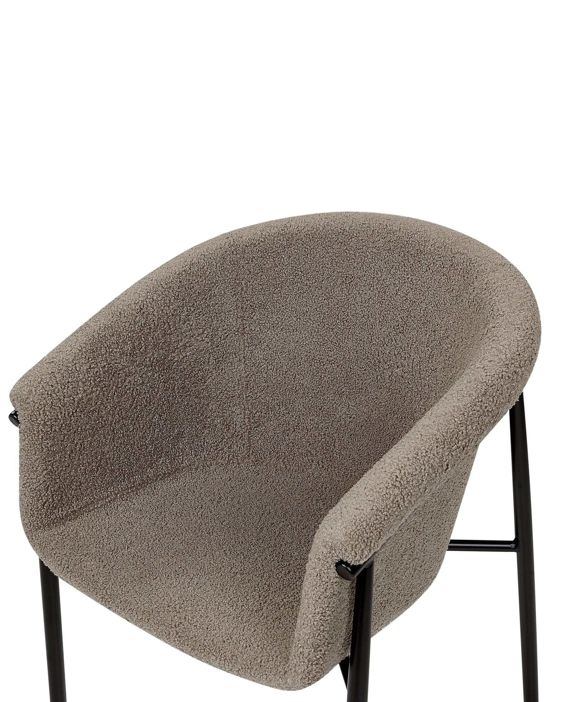 Set of 2 Dining Chairs AMES Boucle Taupe
