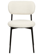 Set of 2 Dining Chairs CASEY Boucle Off-White