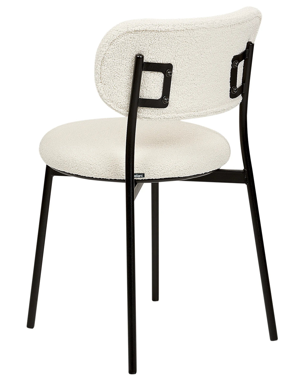Set of 2 Dining Chairs CASEY Boucle Off-White
