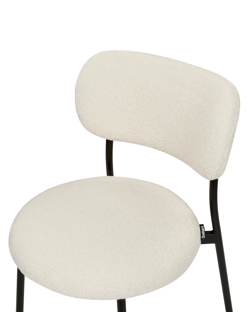 Set of 2 Dining Chairs CASEY Boucle Off-White