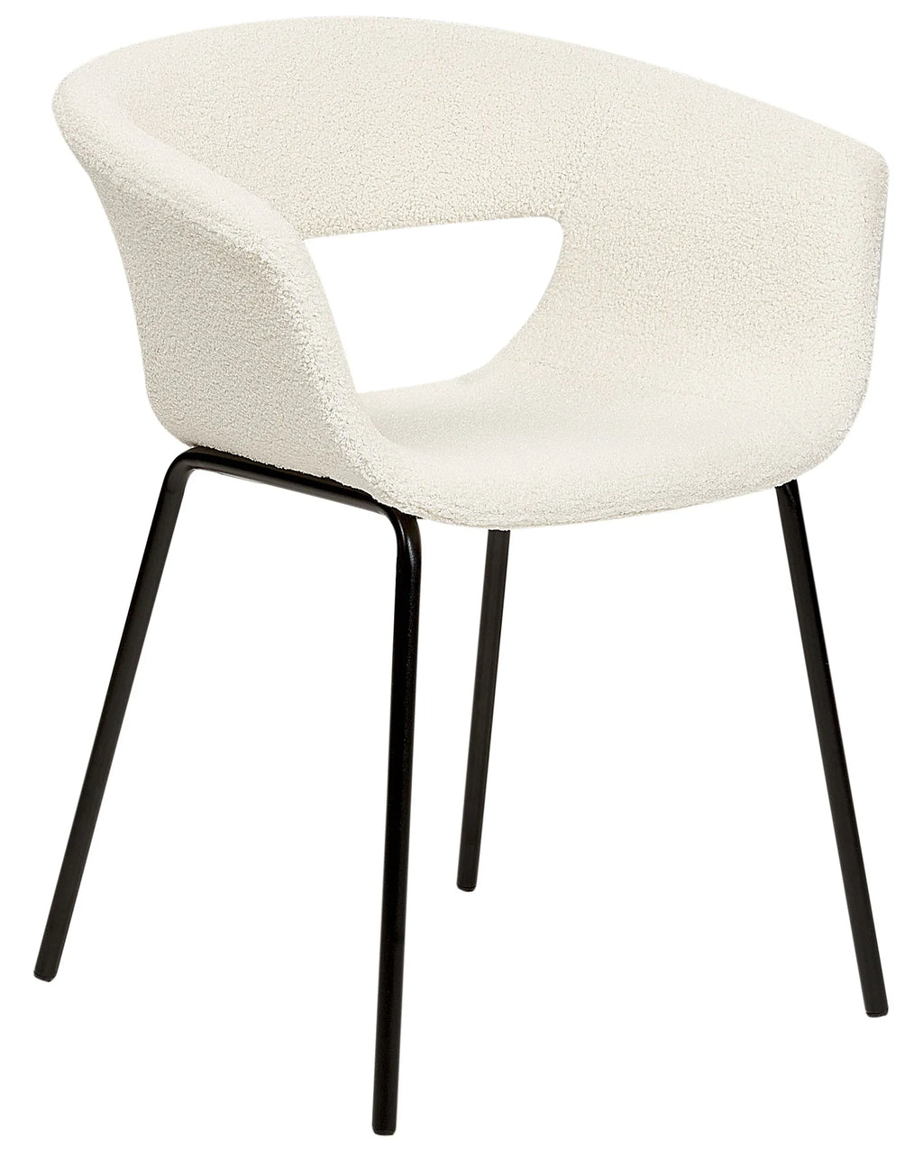 Set of 2 Dining Chairs ELMA Boucle Off-White