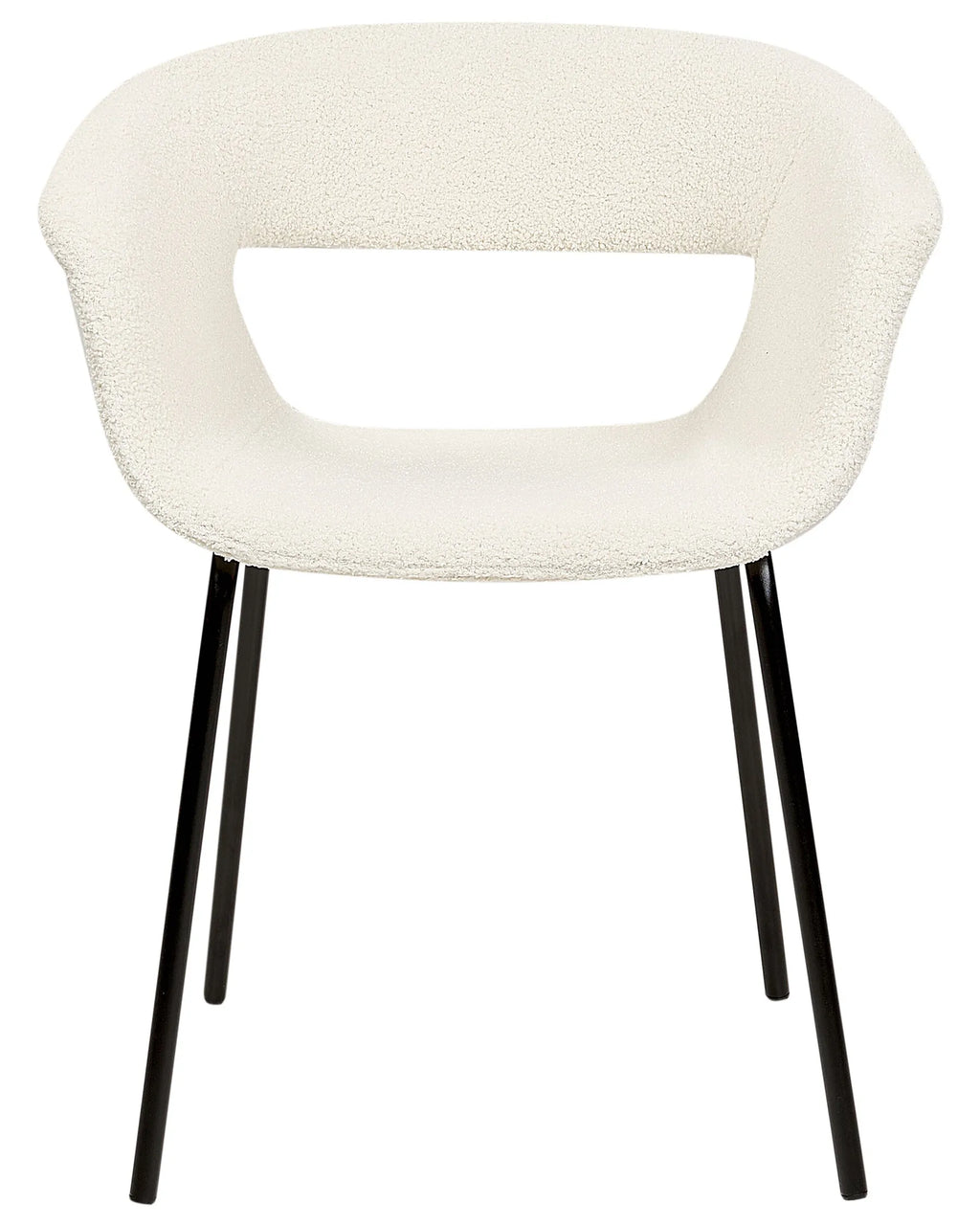 Set of 2 Dining Chairs ELMA Boucle Off-White