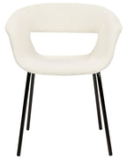Set of 2 Dining Chairs ELMA Boucle Off-White