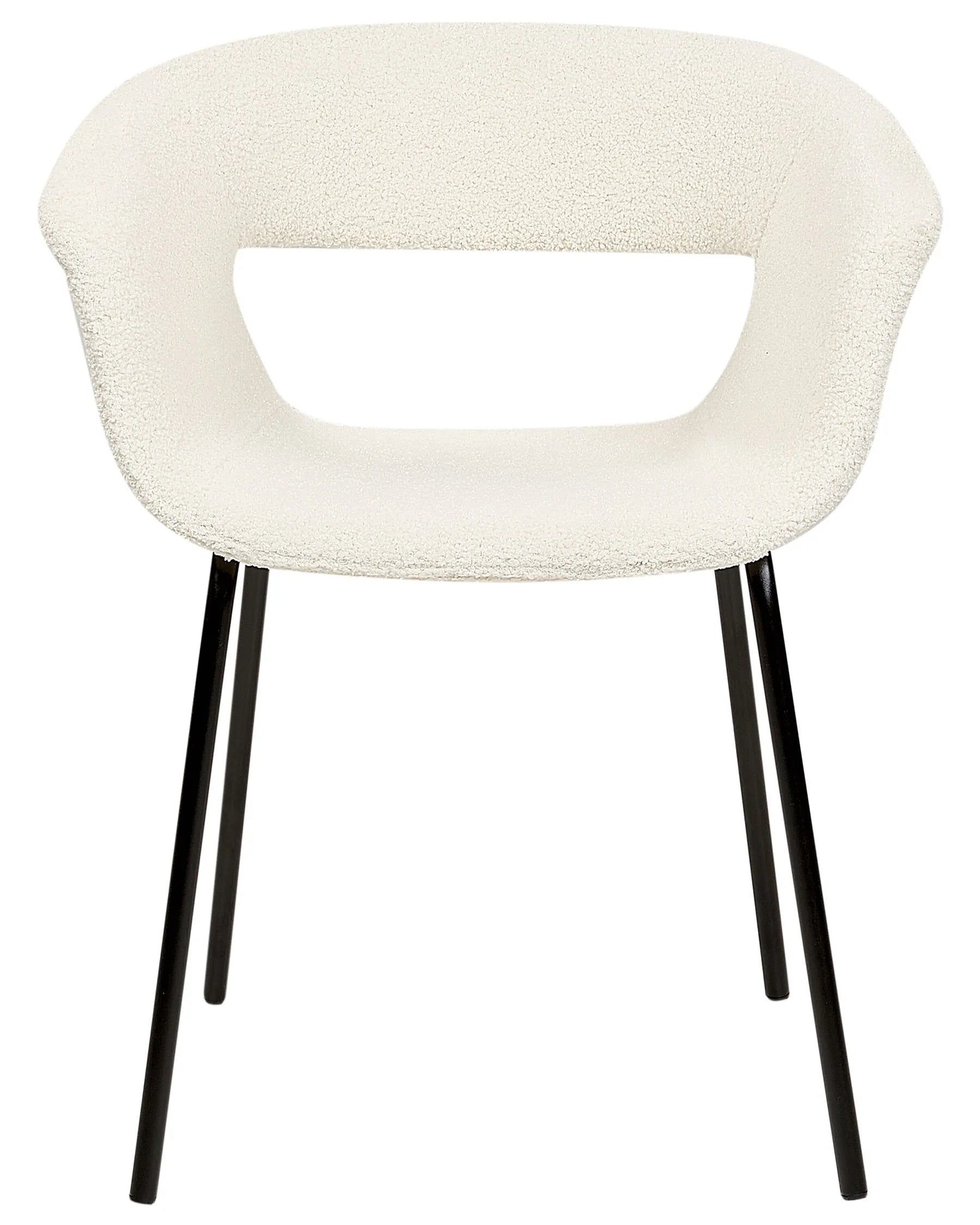 Set of 2 Dining Chairs ELMA Boucle Off-White