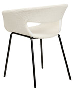 Set of 2 Dining Chairs ELMA Boucle Off-White