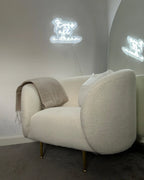 Armchair LOEN Boucle White