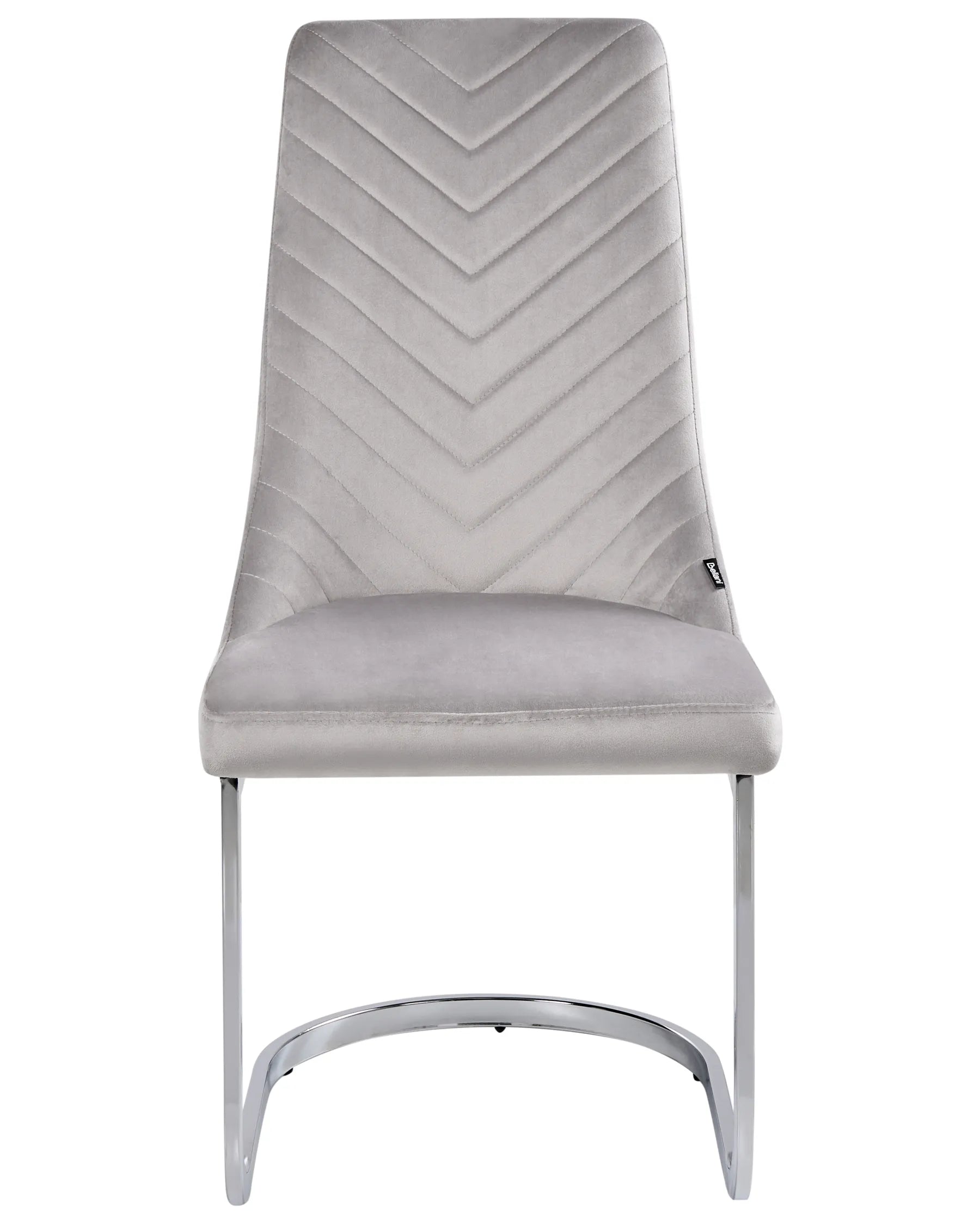 Set of 2 Dining Chairs ALTOONA Velvet Grey