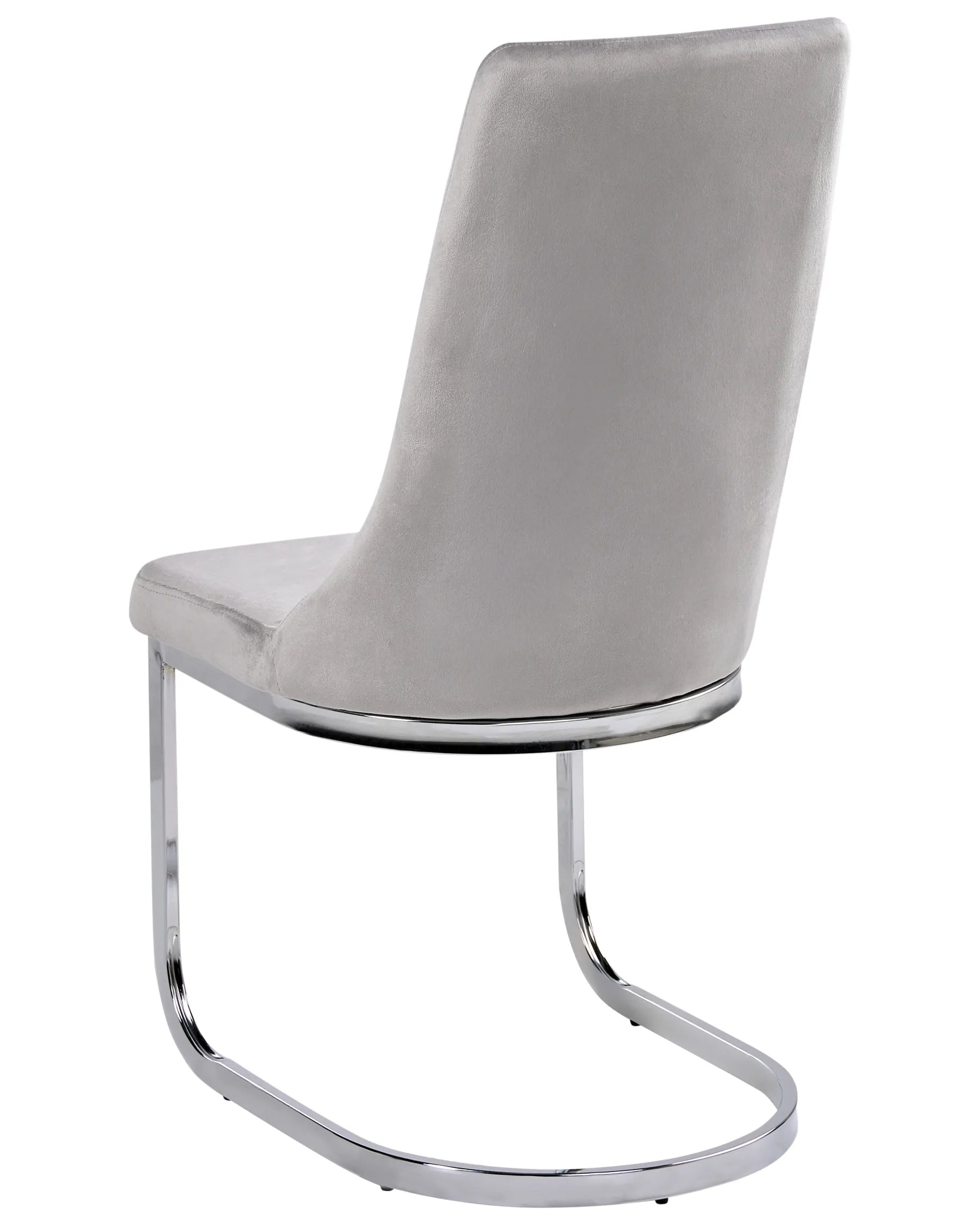 Set of 2 Dining Chairs ALTOONA Velvet Grey
