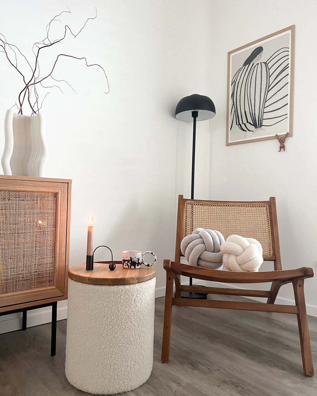 Armchair MIDDLETOWN Mahogany Natural
