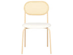 Set of 2 Dining Chairs ADAVER Metal Light Brown