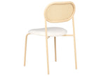 Set of 2 Dining Chairs ADAVER Metal Light Brown