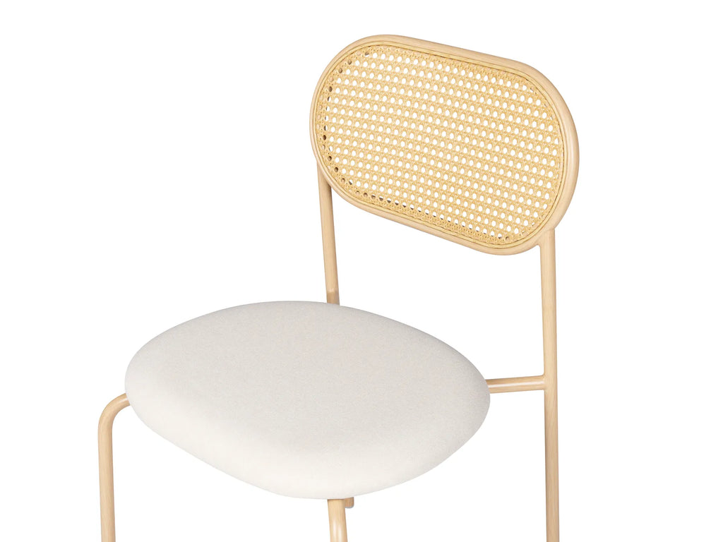 Set of 2 Dining Chairs ADAVER Metal Light Brown