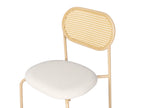 Set of 2 Dining Chairs ADAVER Metal Light Brown