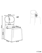 Set of 2 Dining Chairs ADAVER Metal Light Brown