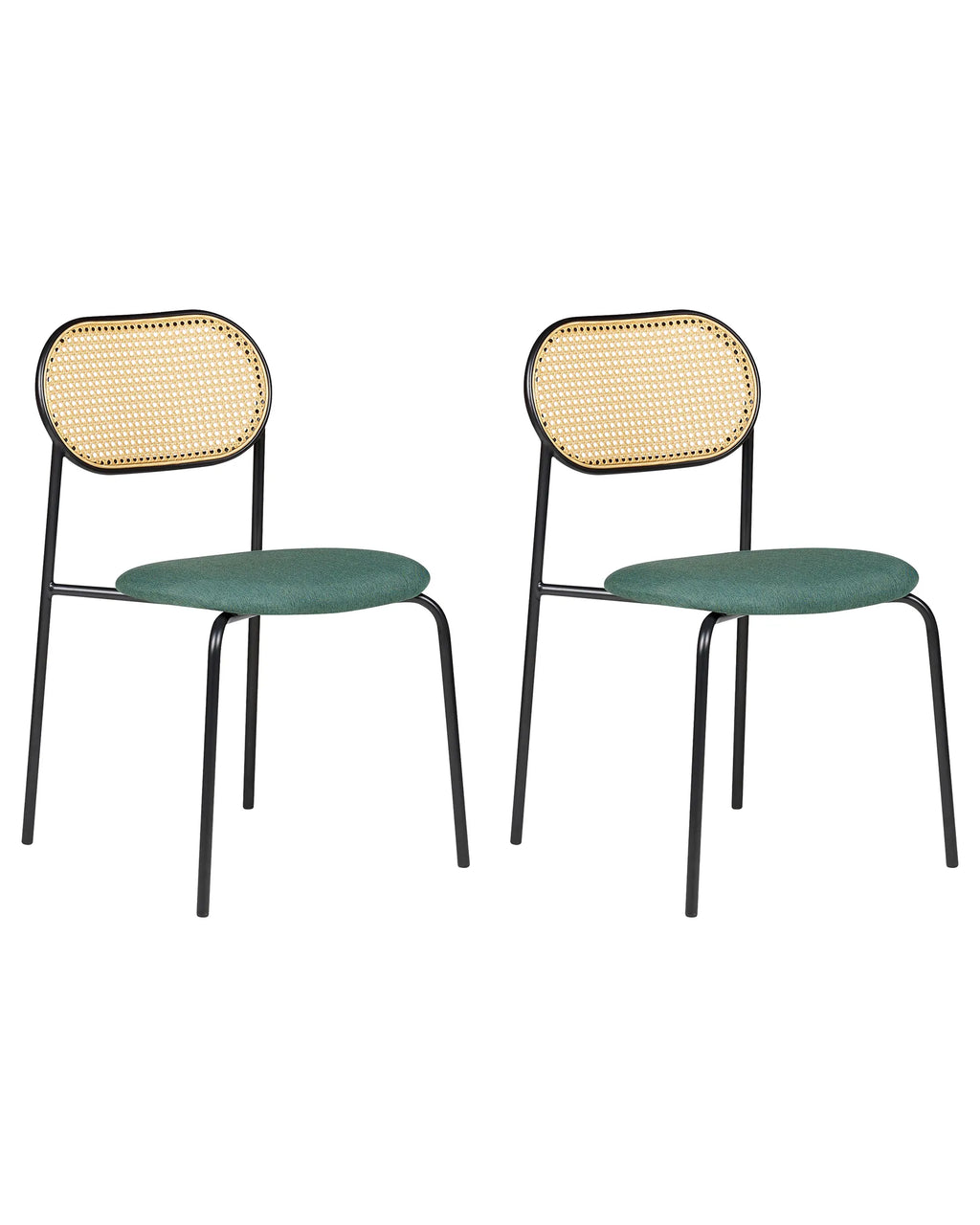 Set of 2 Dining Chairs ADAVER Metal Black