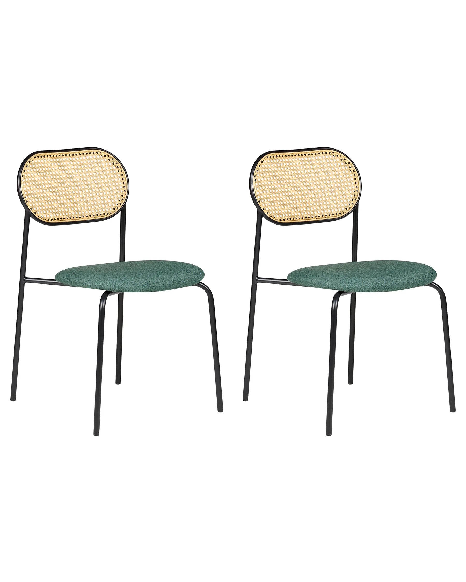 Set of 2 Dining Chairs ADAVER Metal Black