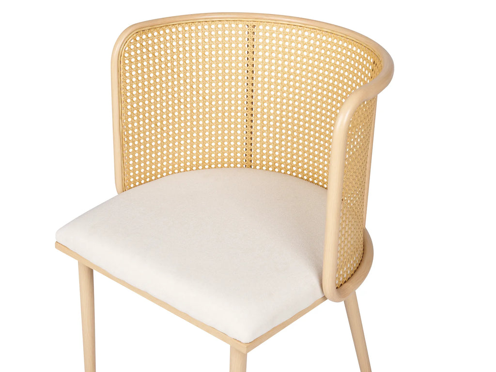 Set of 2 Dining Chairs KOBUK Metal Light Brown
