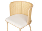 Set of 2 Dining Chairs KOBUK Metal Light Brown