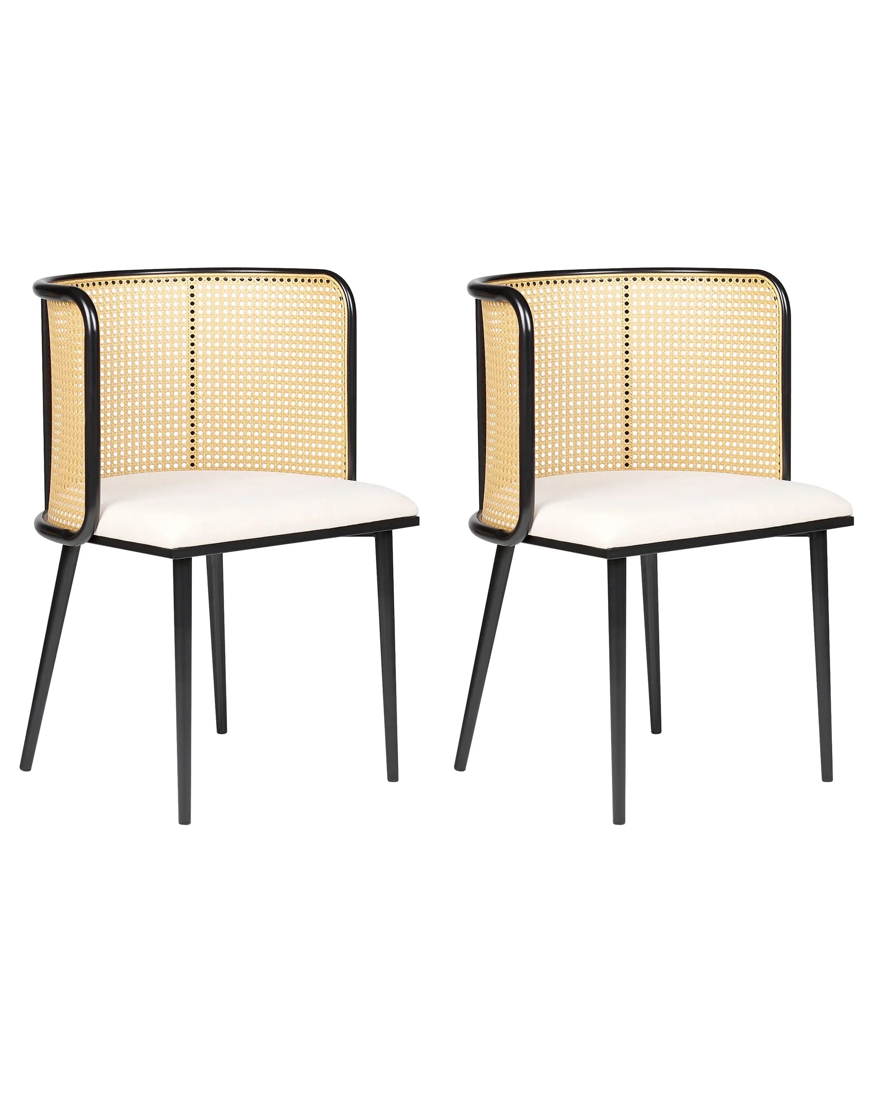 Set of 2 Dining Chairs KOBUK Metal Black
