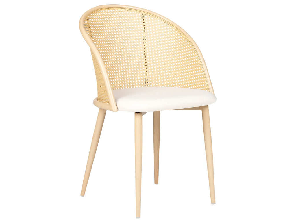 Set of 2 Dining Chairs CORNELL Metal Light Beige