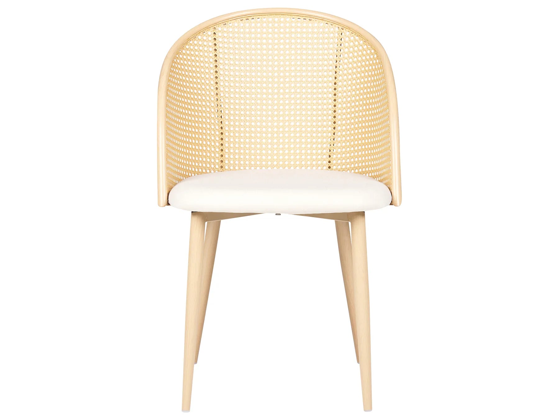 Set of 2 Dining Chairs CORNELL Metal Light Beige