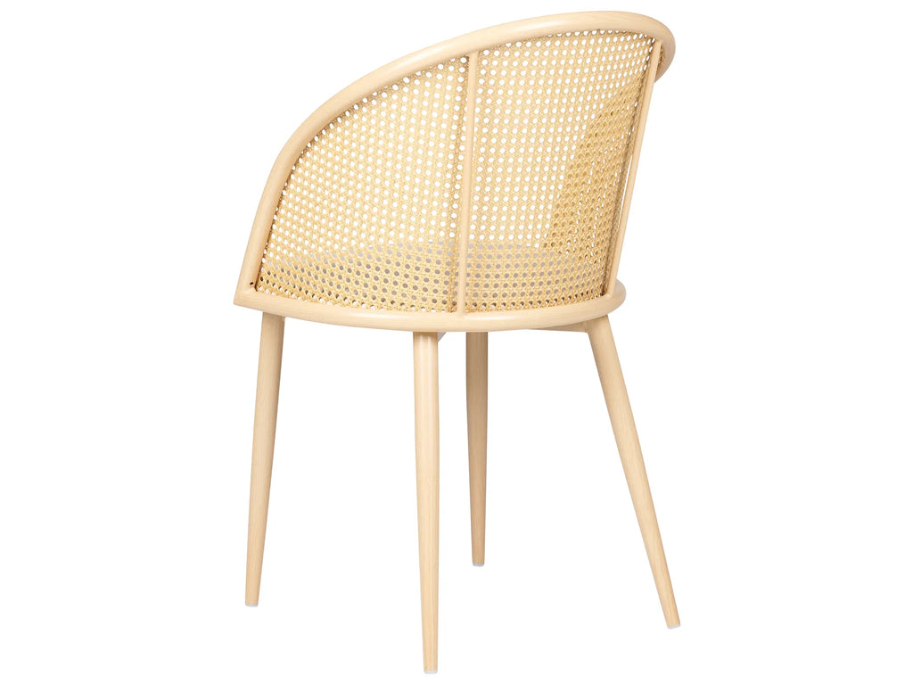 Set of 2 Dining Chairs CORNELL Metal Light Beige