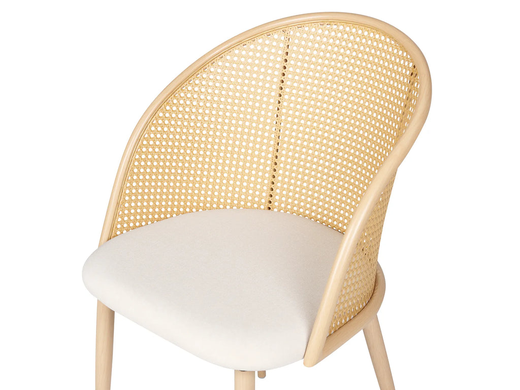Set of 2 Dining Chairs CORNELL Metal Light Beige