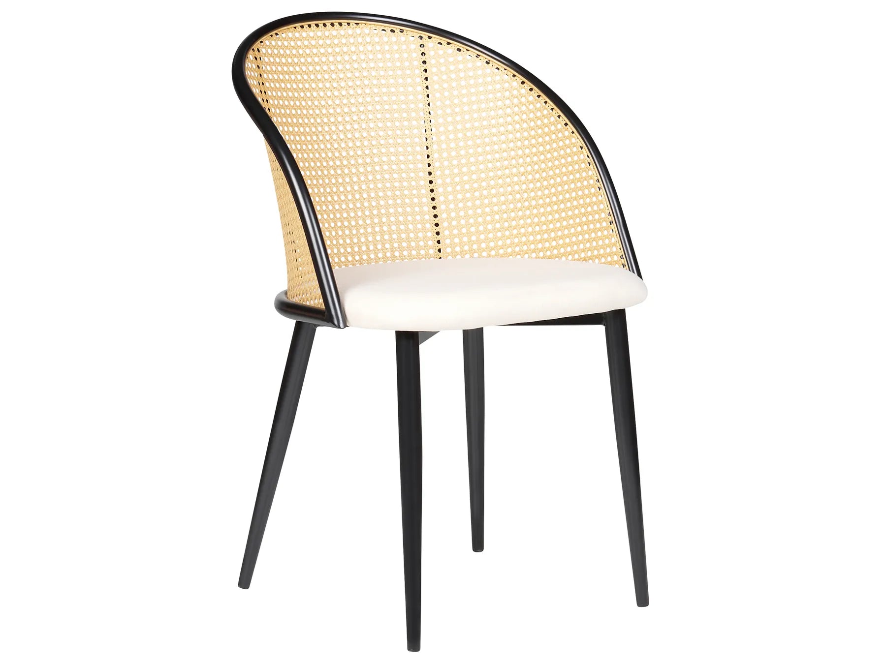 Set of 2 Dining Chairs CORNELL Metal Black