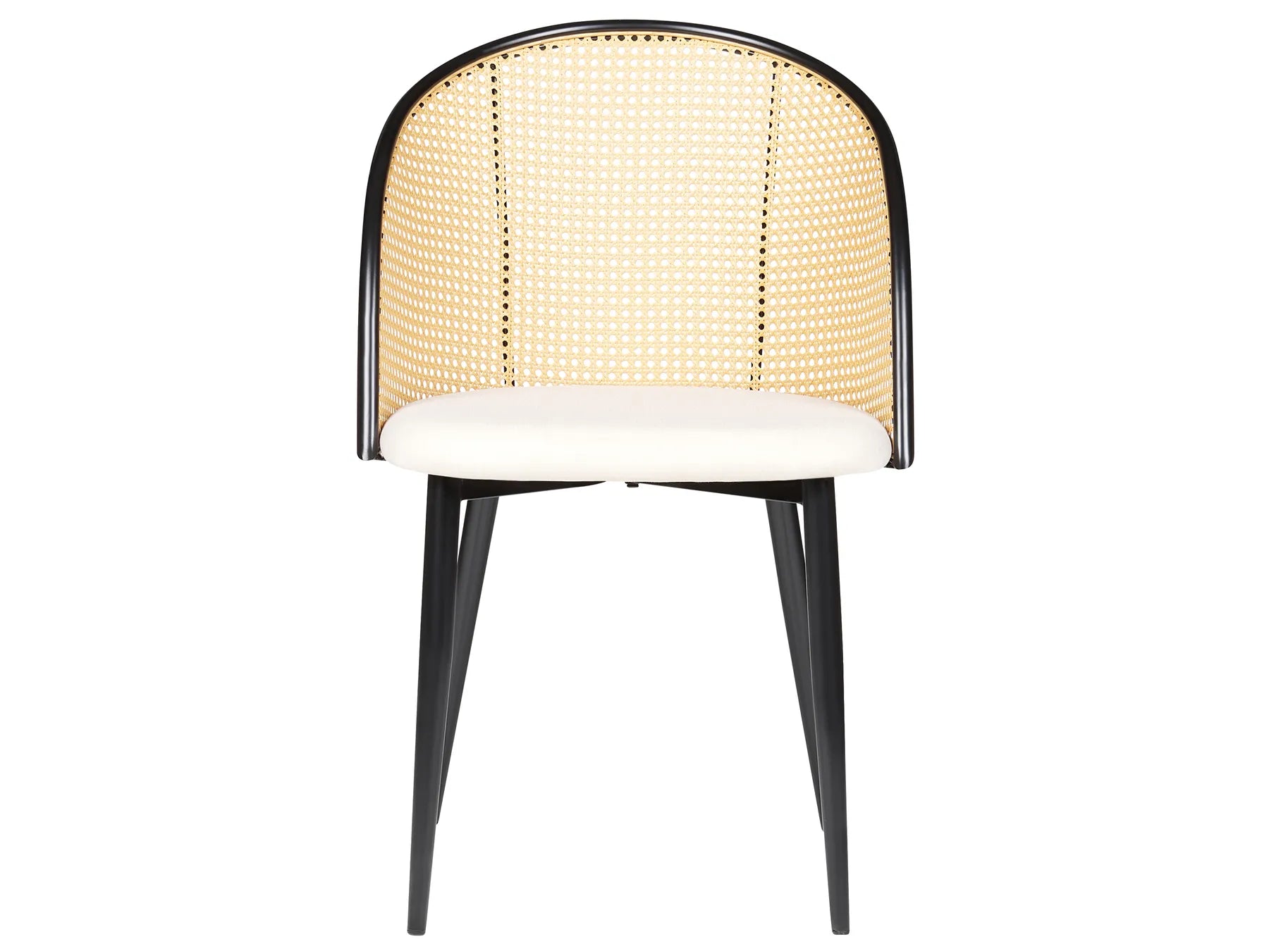 Set of 2 Dining Chairs CORNELL Metal Black